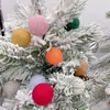 Série Transfronteiriça de Lã Feltada Pompom Redondo de 3cm Flor de Árvore de Natal Caixa de Flores Buquê Decoração Material Auxiliar Arte Floral Adereços de Fotografia