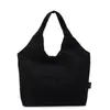 Bolsa de lona estilo casual coreano, bolsa de gran capacidad para el hombro para mujer, bolsa de hombro casual para mujer de tela de nailon ligera y simple