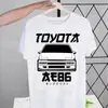 Camiseta de Modal 180g Coche de Drift Initial D Sol Rojo de Akagi Camiseta de Anime de Verano Ae86 Talla Europea Jd