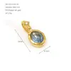 Acessórios DIY Europeus e Americanos, Strass, Pedra de Nascimento de Dezembro com Diamantes, Pingente de Aço Inoxidável 316, Acessórios de Pérola Colorida