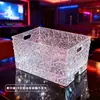 Cubo de Hielo Luminoso Bar Ktv Habitación Privada Led Engrosado Cubo de Cerveza Recargable Cubo de Champán Creativo Cubo de Hielo de Diamante