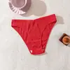 Calcinhas Seamless de Cintura Média para Mulheres, Respiráveis, Não Apertam, Amigáveis à Pele, Roupa Íntima Simples de Cor Sólida
