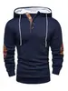 Otoño e Invierno Nuevo Transfronterizo Europeo y Americano Amazon Sudadera con Capucha Jacquard de Color Sólido para Hombre Top Deportivo Casual Holgado Chaqueta