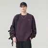 Moletom de alta qualidade com gola redonda para homens, novo estilo primavera e outono 2026, solto e versátil, blusa de moletom de marca moderna, atacado