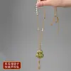 Taijia Original Completamente Hecho a Mano Estilo Chino Nuevo Estilo Chino Cadena Colgante de Doble Asa con Concha de Perla Amuleto Budista Tailandés Cadena Colgante Universal