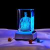Imperador de Jade 3D personagem tridimensional gravação a laser cubo de cristal luminoso criativo varanda artesanato para casa ornamentos