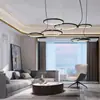 [Personalizado] Lámparas para Dormitorio Candelabro Nórdico Combinación de Diseñador Candelabro Circular para Comedor Modelo Nuevo para Villa