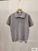 Camisa polo de malha feminina Jianheng de luxo leve, elegante e fina, camiseta de malha de manga curta de luxo para o verão feminino