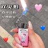 [Envío Directo] Encendedor Original Cocodrilo Doble Fuego Lindo Dibujo Animado Estrella Proporción Gatito Gato Color Degradado Doble Fuego