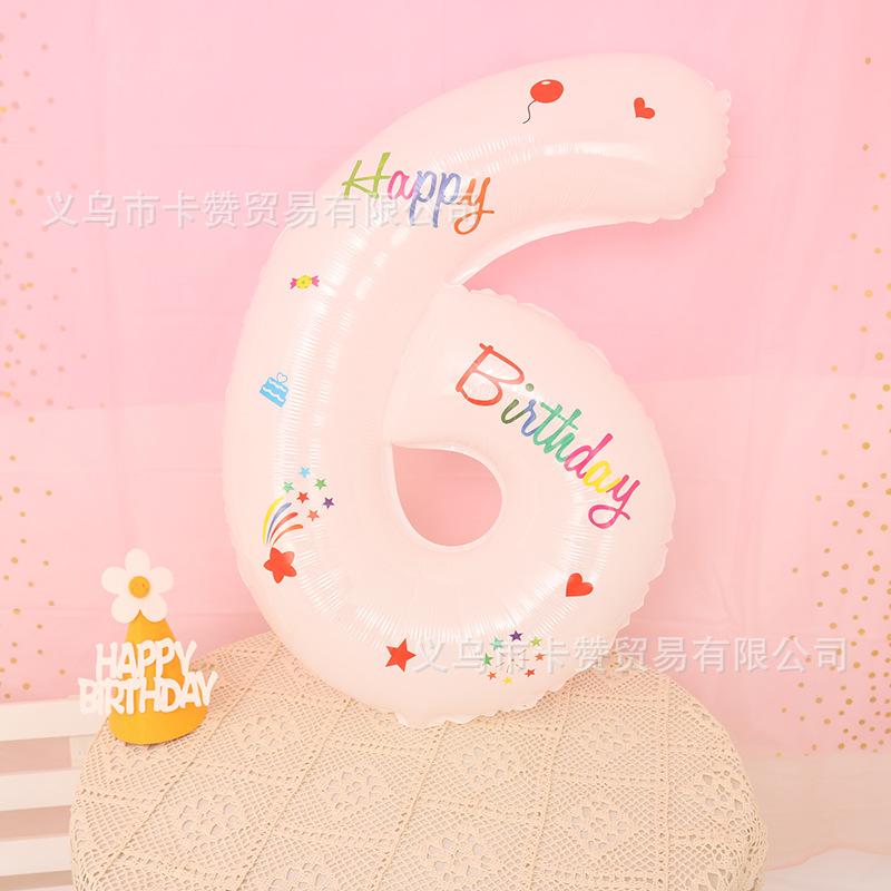 白色数字6（带贴纸）