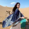Chal de Foto Desierto, Bufanda Cómoda, Transpirable y Cálida, Capa Cruz de Flores Capa para Foto de Viaje