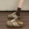 Sapatos Femininos Meia-Pantufa Fechados com Aumento Interno de Altura para Uso Externo, Novos Tênis de Treinamento Alemães Primavera 2026, Meias-Pantufa com Solado Grosso Coloridas Estilo Birkenstock