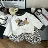 [Exclusivo para Artículos Más Vendidos] Conjunto de Sudadera para Niños 2025 Otoño Nuevo Estilo Coreano Dibujos Animados Niños y Niñas Sudadera y Pantalones Deportivos