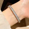 Pulsera Transfronteriza Europea y Americana de Circonita Minimalista Elegante Versátil con un Diseño Único, Joyería Exquisita y Lujosa