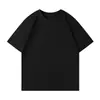 260g Algodón Puro de Peso Pesado Protección Solar Manga Corta para Hombre Verano Alta Calidad Color Sólido Camiseta Base Holgada Manga Media Marca de Tendencia