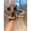 Taza de café con incrustaciones de diamantes de alto valor, traje de mariposa nicho, acero inoxidable, aislada, taza para latte, ventas directas de fábrica de comercio exterior transfronterizo