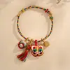 Pulseira de Corda Colorida do Festival do Barco Dragão Corda Vermelha Tecida à Mão Infantil Bebê Pequeno Zongzi Corda de Mão Presente de Lote Festival de Maio