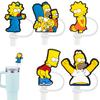 8-10mm Capinha de Palito Desenho Animado Fofo Simpson Tampa de Palito à Prova de Poeira Cobertura Protetora para Canudo de Vidro