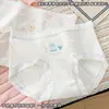 Nova Roupa Íntima Feminina Doce com Laço, Algodão Puro, Gancho Estendido, Cintura Média, Confortável e Respirável, Calcinha para Meninas