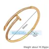 L50 Q35 S64 Pulsera de Moda Europea y Americana con Goteo de Aceite y Incrustaciones de Diamante, Exquisita Pulsera de Puño de Moda con Circonita Arcoíris