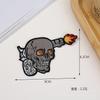 Parche de Tela Bordado Estilo Punk Parche de Tela Bordado Máscara Calavera Logo Bordado Ropa Equipaje Agujero Parche DIY Parche