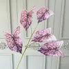 Cinco cabeças filme imitação de cor taro folha simulação planta verde paisagismo ao ar livre decoração de casa flor flor de casamento comércio exterior flor falsa