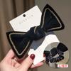 Pinza para el Cabello con Lazo de Terciopelo Dorado Retro Francés para Mujer, Pinza para el Cabello al por Mayor, Lazo para el Cabello de Temperamento, Scrunchie para el Cabello de la Red Social, Accesorios para el Cabello