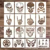 Amazon Cross-border Template de Pintura Vazada DIY Quadro de Desenho para Graffiti Suporta Personalizado PET Decoração de Festival Template para Tinta Spray