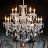 Lujoso Candelabro de Cristal de Dos Pisos Estilo Europeo Lámpara de Sala de Estar Resalte Atmosférico Hotel Club Salón de Banquetes Ingeniería Boda Candelabro