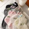 Calcetines para Mujer con Tacones de Moño, Calcetines Coreanos Cortos de Colores Dulces para Niñas, Calcetines Bajos Finos Transpirables Lindos de Verano para Mujer