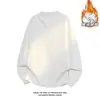 2025 Ht25743 Camiseta Blanca de Manga Larga con Cuello en V, Forro de Felpa, Talla Grande M-5X Ht25956-Especial P24