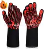 En Stock Mayorista del Fabricante Guantes Resistentes a Altas Temperaturas para Barbacoa Guantes de Aramid Silicona Guantes Ignífugos Aislamiento Térmico para Barbacoa Horno de Microondas