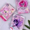 Caballo lindo de dibujos animados PU espejo de arena movediza decorativo estudiante conveniente y fácil almacenamiento forma linda volteable espejo portátil de alta definición