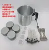 Vela DIY 1.2L Olla para Velas Mecha de Vela Centro de Hierro Patrón de Solapa Fruncida Frasco para Velas Juego de Mechas para Velas