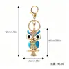 Pingente Chaveiro Coruja Estilo Coreano Chaveiro de Carro Strass Colorido Animal Cartoon Pingente de Bolsa Presente Pequeno Presente