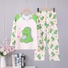 Pijama infantil Calças de manga comprida Primavera e outono Desenho animado Sweet Girls Bebê infantil médio e grande Ar condicionado infantil Terno doméstico