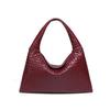 Bolso de Mujer Transfronterizo Nuevo Tejido a Mano Bolso de Hombro de Alta Gama para Axila Bolso de Mujer Cuero Suave Combinable Casual Portátil