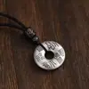 Colgante Hebilla de Paz Taiyin de Chiba para Hombres y Mujeres, Estilo Chino Retro Colgante de Collar Sólido de Bendición de Paz y Alegría