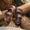 Sapatos de Couro para Meninas 2024 Primavera e Outono Novos Sapatos Infantis Sapatos de Princesa para Menininhas Sola Macia Sapatos Loafer Sapatos Individuais para Crianças Médias e Grandes