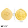 Antiguo Maniquí Dios Amarillo de la Riqueza Zaqilam Botón Loto Colgante Perforado DIY Accesorios de Remate para Pulsera