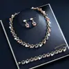 Conjunto Popular de Colar, Brincos e Pulseira de Pérolas Coloridas Céu Estrelado de Luxo Leve para Outono e Inverno Conjunto de Corrente de Clavícula Deslumbrante para Mulheres Transfronteiriço