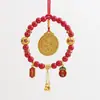 Contas de Barril Vajra Dourado Areia de Longa Duração Contas Espaçadoras de Moeda Corda para Tecelagem de Pulseira DIY Feito à Mão Acessórios Culturais e Criativos