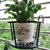 Grades de Ferro Forjado Guarda-corpo Varanda Suporte para Flores Suporte para Vasos de Flores Pendurados Plantas Verdes Suculentas Suporte para Orquídeas Penduradas Rack de Armazenamento para Sala de Estar