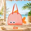 Nova bolsa de praia de rede, grande capacidade, portátil para artigos de higiene pessoal, armazenamento, viagem, natação, fitness e bolsa de armazenamento com drenagem de água