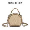 2026 Nuevo Modelo Bolso Bordado de Gama Alta para Nicho, Bolso Redondo Tipo Pastel para Viajes Diarios, Versátil de Gran Capacidad, Bolso Redondo Pequeño de Hombro y Cruzado