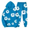 Comercio Exterior Transfronterizo Más Vendido Talla Europea Otoño e Invierno Nuevo Conjunto de Sudadera con Capucha y Pantalones con Estampado de Espuma Venta al por Mayor de Fábrica