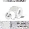 Novo Papel Térmico Laser de Ponto Holográfico Redondo Compatível com Phomemo M110 Papel de Etiqueta Térmica Prata 50mm