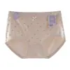 Ropa interior para mujer de algodón peinado hipoalergénico, tiro medio, con lazo, fondo transpirable con agujeros, bragas con estampado floral integral hipoalergénico