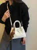 Bolso de Mano Tejido a Mano Estilizado y de Moda Coreano para Mujer 2026 Nuevo Bolso de Mano Tipo Cesta de Verduras Bolso Lindo de un Solo Hombro Cruzado