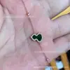 Nueva Versión Alta Collar de Calabaza Unicornio Chapado en Oro Pendientes Pendientes de Ágata Roja Diamante Cadena para Clavícula Pareja